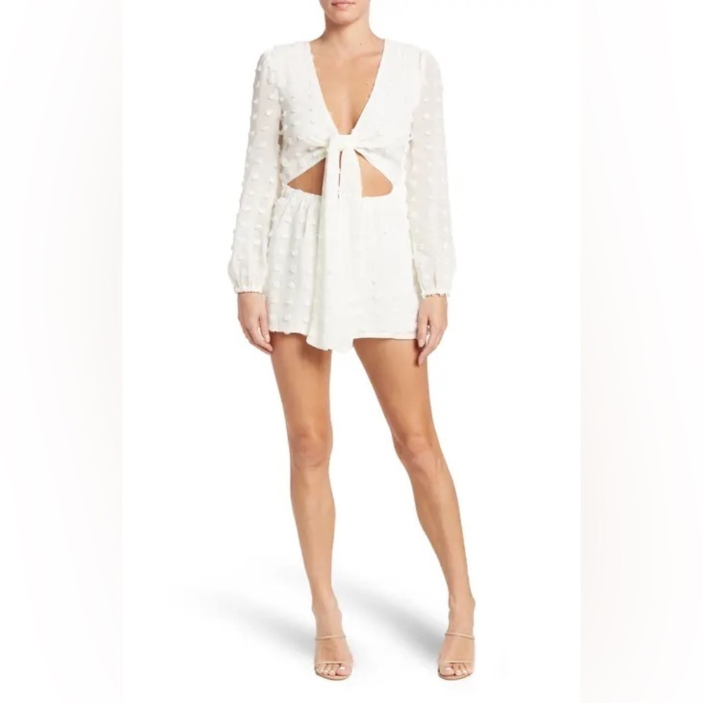 LOVE BY DESIGN | Swiss Dot Tie-front Romper